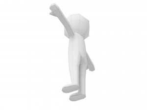 rigged low poly stickman Modello 3D