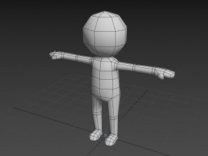rigged low poly stickman Modello 3D