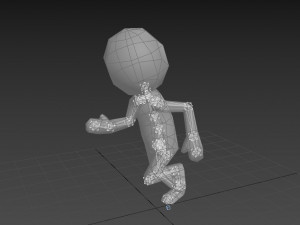 rigged low poly stickman Modello 3D