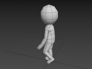 rigged low poly stickman Modello 3D