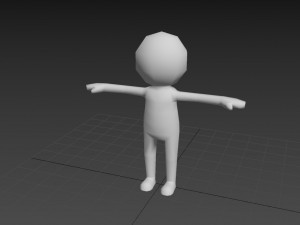 rigged low poly stickman Modello 3D