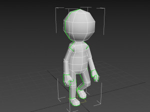 rigged low poly stickman Modello 3D