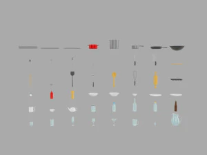 paquete de utensilios de cocina Modelo 3D