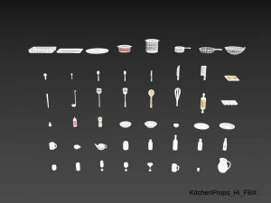 paquete de utensilios de cocina Modelo 3D