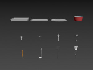 kitchenware pack Modelo 3D