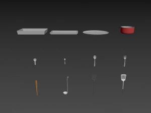 paquete de utensilios de cocina Modelo 3D