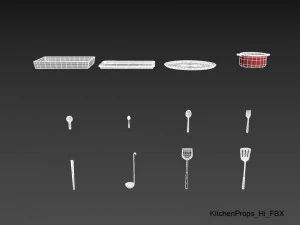 paquete de utensilios de cocina Modelo 3D