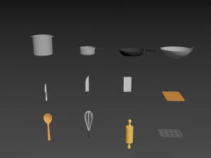 paquete de utensilios de cocina Modelo 3D
