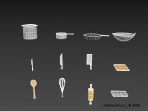 paquete de utensilios de cocina Modelo 3D