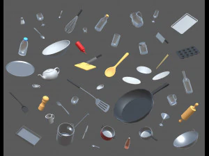 paquete de utensilios de cocina Modelo 3D