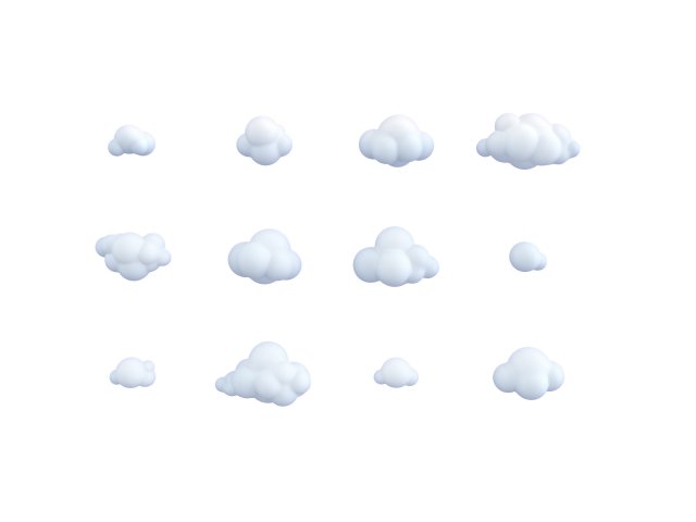 cloud pack Modèle 3D .c4d .max .obj .3ds .fbx .stl .blend 