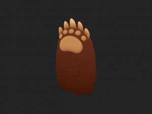 bear paws Modèle 3D