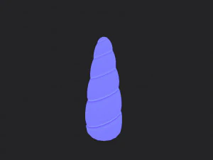 unicorn horn 3D Model