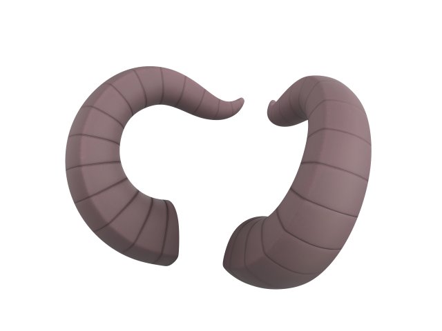 demon horn Modelo 3D .c4d .max .obj .3ds .fbx .stl .blend 
