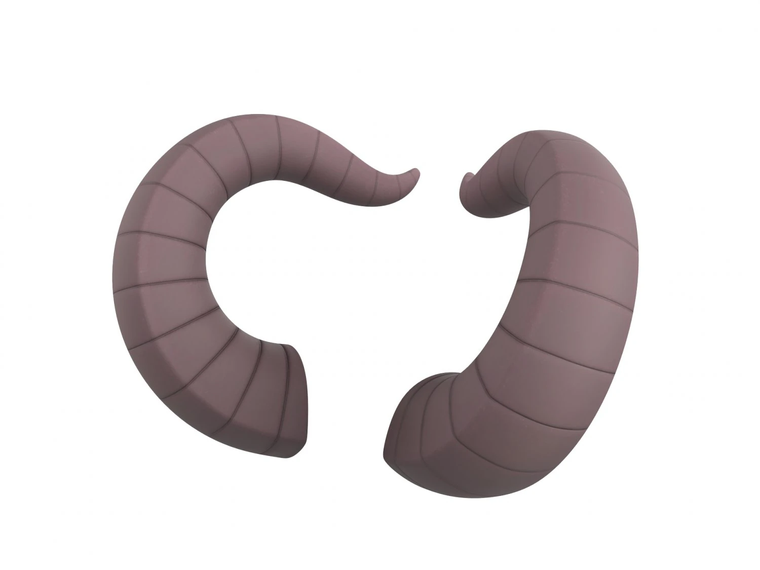 demon horn 3D Model .c4d .max .obj .3ds .fbx .stl .blend 