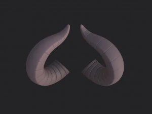 demon horn 3D Model