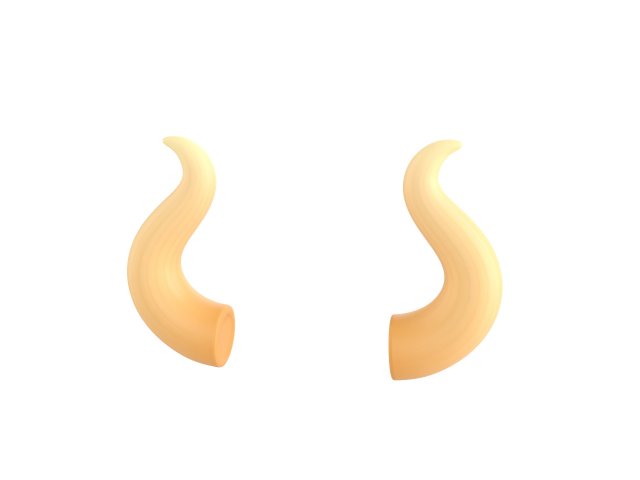 bull horn Modèle 3D .c4d .max .obj .3ds .fbx .stl .blend 