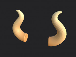 bull horn Modèle 3D