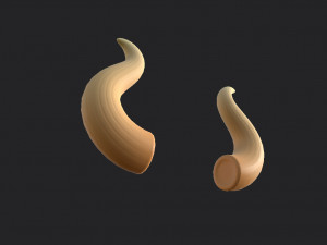 bull horn Modèle 3D