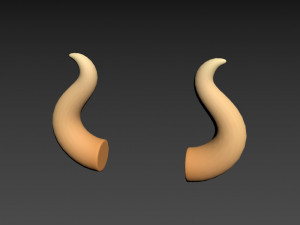 bull horn Modèle 3D