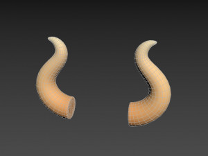 bull horn Modèle 3D
