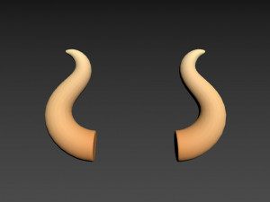 bull horn Modèle 3D