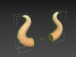 bull horn 3D Model