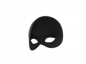 female mask Modello 3D