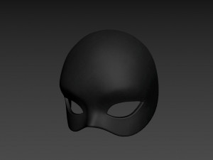 female mask Modello 3D