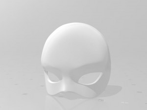 female mask Modello 3D