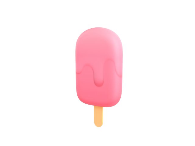 ice cream on a stick 3D 模型 .c4d .max .obj .3ds .fbx .stl .blend 