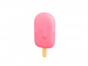 ice cream on a stick 3D Model