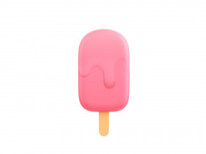 ice cream on a stick 3D 模型