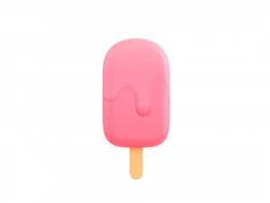 ice cream on a stick 3D Model