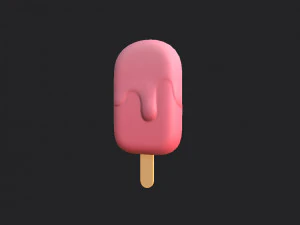 ice cream on a stick 3D Model