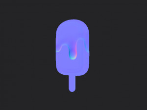 ice cream on a stick 3D 模型