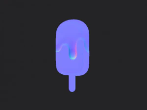 ice cream on a stick 3D Model