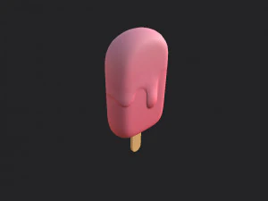 ice cream on a stick 3D Model