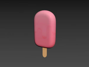 ice cream on a stick 3D Model