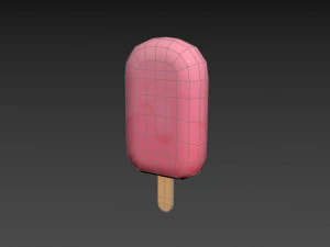 ice cream on a stick 3D Model