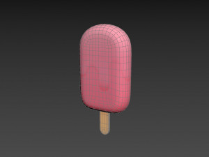 ice cream on a stick 3D 模型