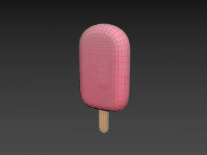ice cream on a stick 3D Model