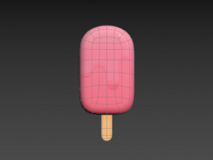 ice cream on a stick 3D 模型