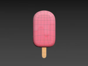 ice cream on a stick 3D Model
