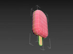 ice cream on a stick 3D Model