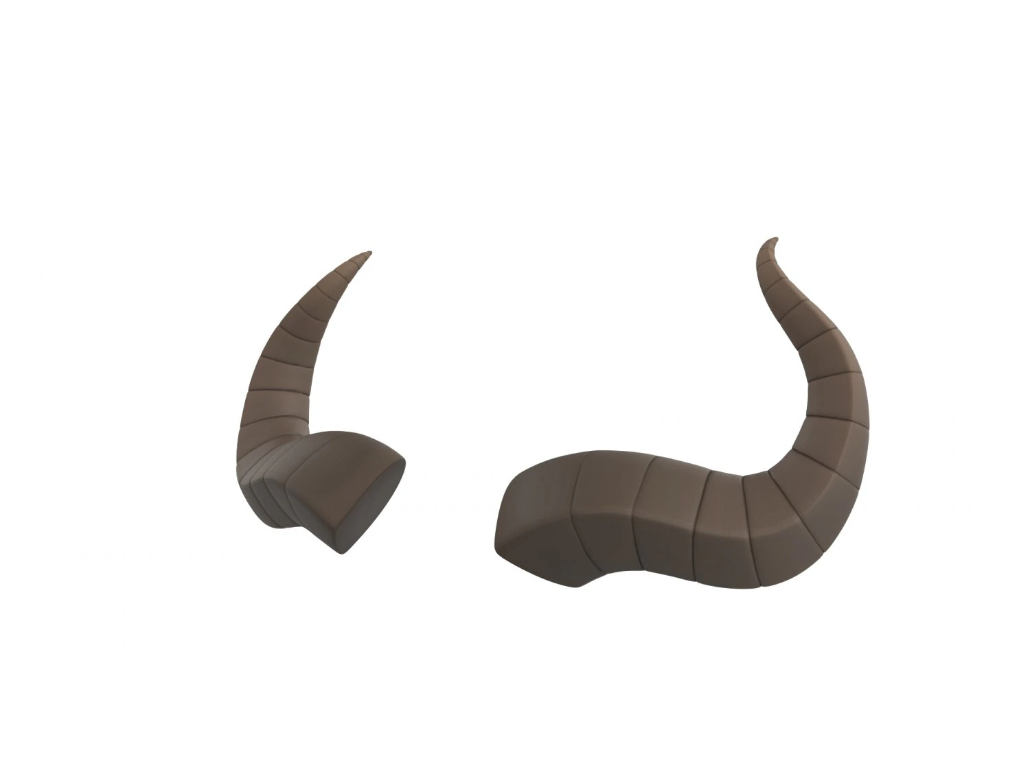 satan horn 3D Model .c4d .max .obj .3ds .fbx .stl .blend 