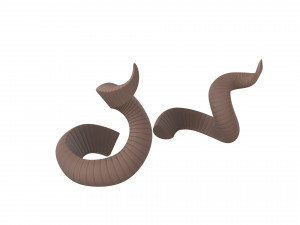 kudu horn 3D मॉडल
