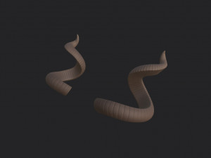 kudu horn 3D मॉडल
