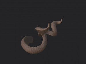 kudu horn 3D मॉडल
