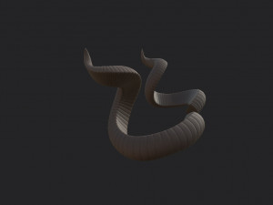 kudu horn 3D मॉडल